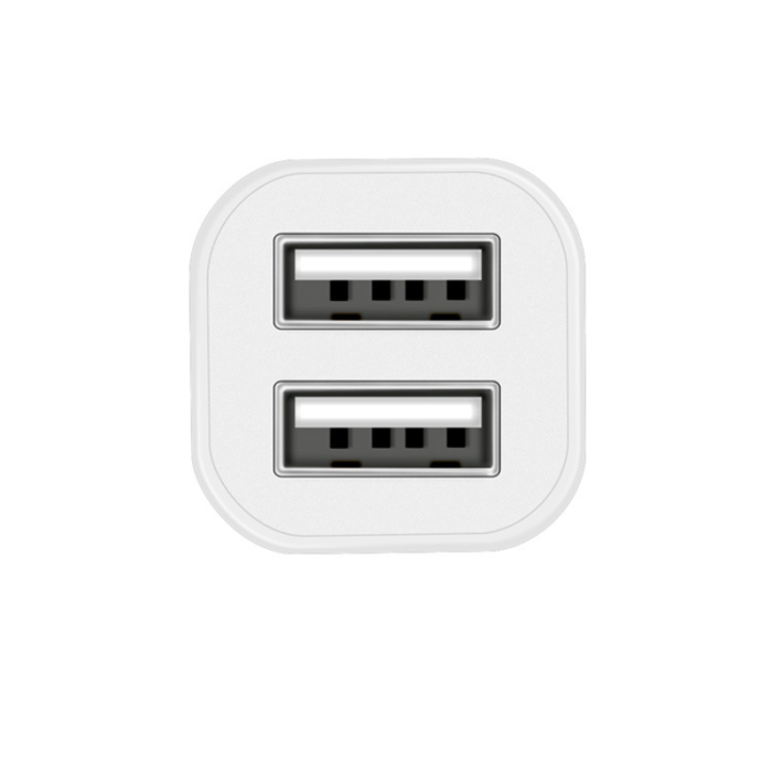 Автомобильное зарядное устройство Hoco Z12 White с кабелем USB - microUSB