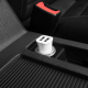Автомобильное зарядное устройство Hoco Z12 White с кабелем USB - microUSB