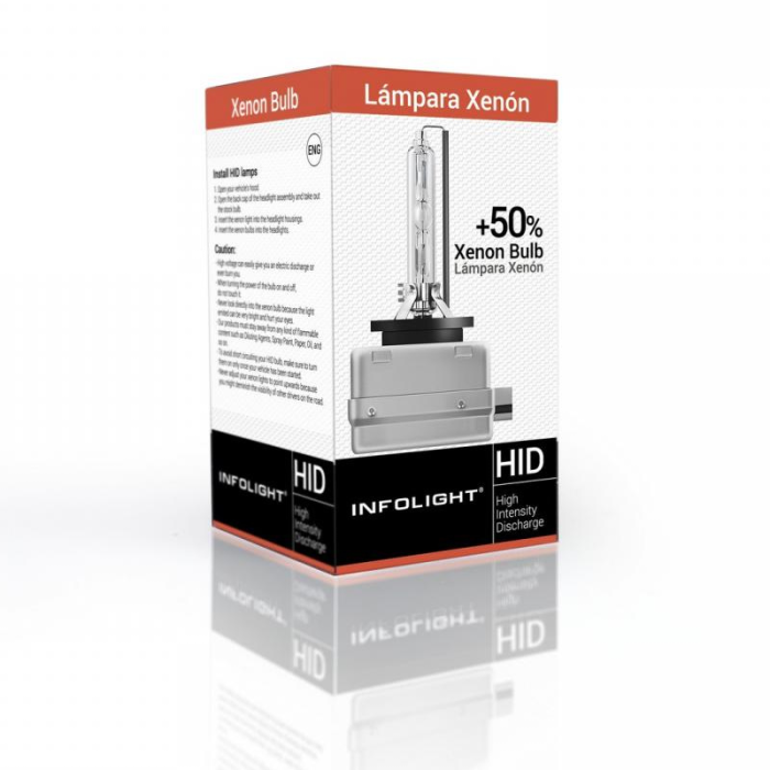 Ксенонова лампа Infolight +50% D1S 5000K 35Вт (1шт)