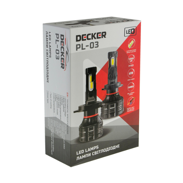 Світлодіодні лампи Decker PL-03 H11 5000K (2шт)